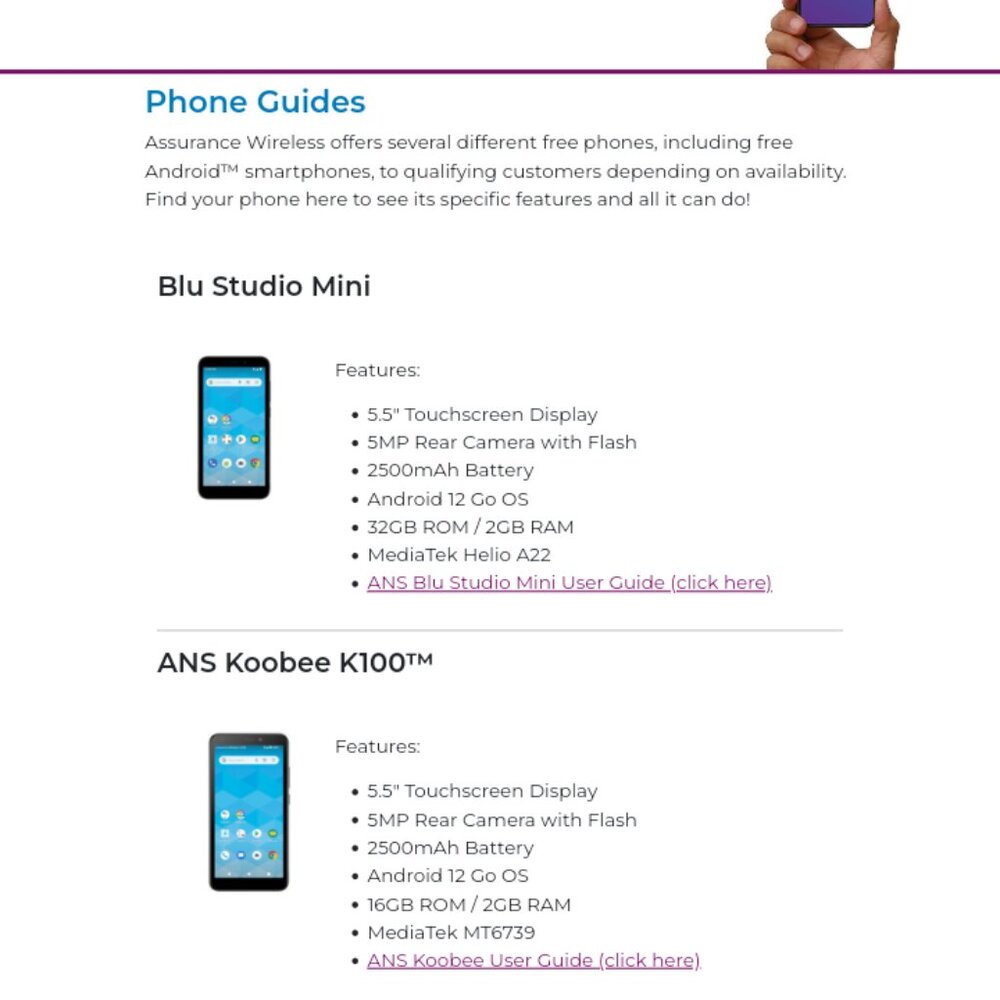 NEW ASSURANCE WIRELESS COMPATIBLE SMARTPHONE. I READ MESSAGES NOT HINTS